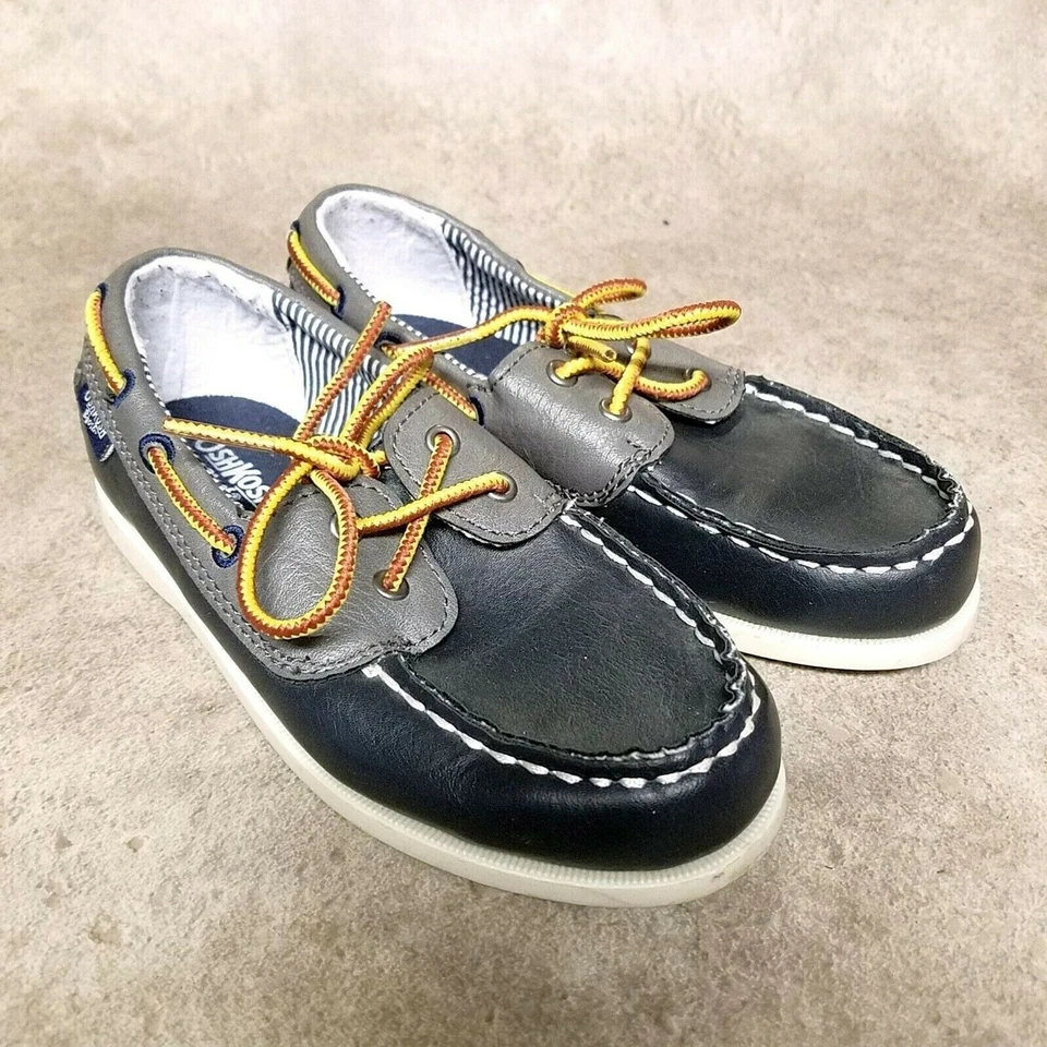 OshKosh B'Gosh Niños Pequeños Alex Talla 11 Azul Gris Sin Cordones Mocasín Barco Zapato Foto 1 de 4