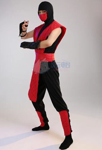 Mortal Kombat Reptile Cosplay Costume Green Suit with Mask Game Adult Costume:U - Image 1 of 4