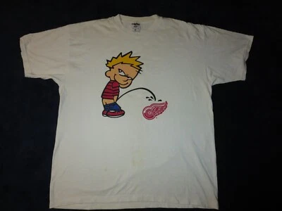 De colección Jerzees Hecho en EE. UU. Divertido Hockey Philadelphia Flyers Detroit Redwings XL Foto 1 de 4