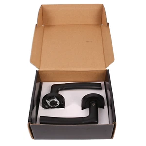 LEVER ON ROSE IOS Matt Black Finish All Fixings Included Stylish Modern Handles - Picture 1 of 11