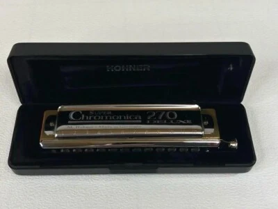 Hohner Super Chromonica Harmonica 270 Deluxe Chromatic Slide type key of C Case - Image 1 of 4