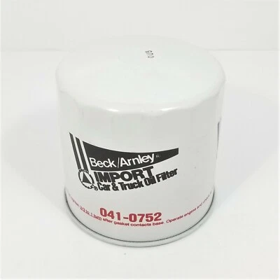 041-0752 Beck/Arnley-ITM Oil Filter fits 82-92 AMC Dodge Eagle Jeep & Peugeot - Image 1 of 4