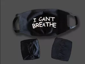 3er Pack I CAN'T BREATHE Gesicht Mode Maske Waschbar Wiederverwendbar 100% Baumwolle FLOYD BLM - Bild 1 von 5