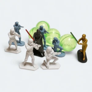 Star Wars Command LUKE SKYWALKER & DARTH VADER w BLAST BALL Figure Loose Hasbro - Picture 1 of 3