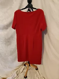 Abito Alyx 14w Natale Rosso Manica Corta Look Walffle - Foto 1 di 5