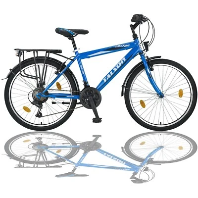 24 ZOLL KINDERFAHRRAD SHIMANO 21G. 24" FAHRRAD BLAU VORDER- + RÜCKLICHT TMX - Bild 1 von 4