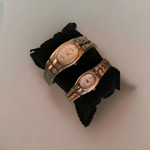 Charles Raymond White Face His/Hers Silver Tone Quartz Water Resistant Watch Set - Picture 1 of 6