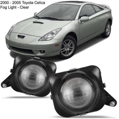 New 2000-2005 Toyota Celica Clear Replacement Fog Lights & Light Bulb Left Right Foto 1 de 4