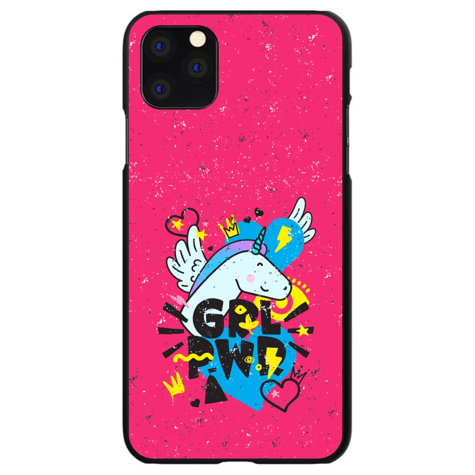 Hard Case Cover for iPhone / Samsung Galaxy GRL PWR - Unicorn Hearts Graffiti - Image 1 of 1