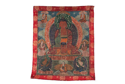 Ein Thangka Mit Der Darstellung Buddhas & Lamas Tibet O. Tibetische Exilgemeinde • 250€