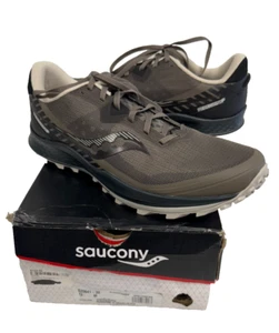 $120 Saucony Peregrine II Running Sneakers NIB Size 13 Men's Gravel/Black - Picture 1 of 9