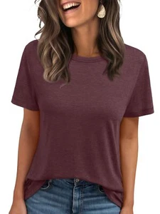 Summer Tops for Women Casual Beach Short Sleeve Plus Size 2025 - Picture 1 of 5