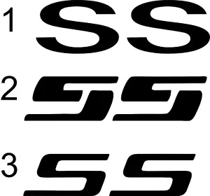Chevy SS Logo Vinyl Decal Stickers; Cars, Racing, Camaro, Cobalt, Silverado - Foto 1 di 4