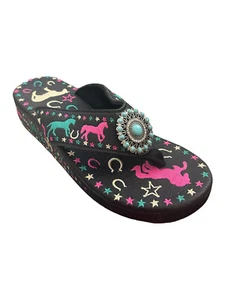 Montana West Women's Sandals Horses Embroidered - Picture 1 of 1