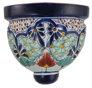 Mexican Talavera Pottery Wall Hanging Ceramic Sconce Planter # 20 - Picture 1 of 1