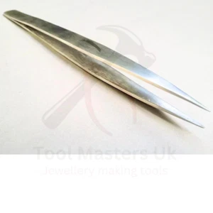 Soldering Tweezers 8" Anti Magnetic Japanese Steel Jewellery Beads solder pin - Picture 1 of 2