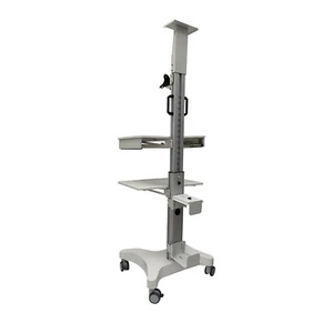 Computer Cart Mobile Workstation 0-10kg Computer Monitor Cart Office Wheel Cart - Picture 1 of 24