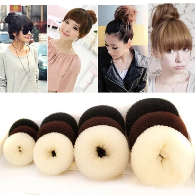 Womens Girls Hair Bun Ring Donut Shaper Ring Styler Former Style Doughnut Updo - Image 1 of 4