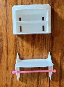 2015 Barbie Doll Dream House Closet Rack Shelf & Shoe Cabinet Replacement EUC - Picture 1 of 3