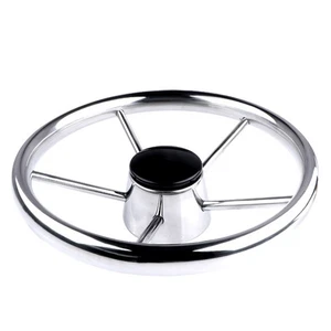 15.5" Edelstahl Boot Lenkrad 5eichen fit für Marine Boot Steering Wheel k1 - Bild 1 von 4