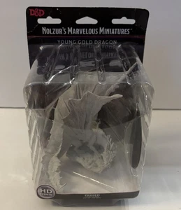 D&D Nolzur's Marvelous Miniatures Young Gold Dragon unbemalte Figur Neu - Bild 1 von 2