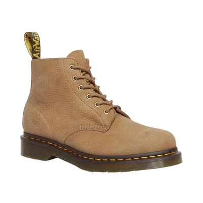 Botas con cordones Dr. Martens 101 para mujer sin encuadernar EE. UU. 12 UE 45 cuero nobuck tostado nuevas en caja Foto 1 de 4