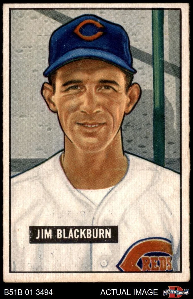 1951 Bowman #287 Jim Blackburn Reds 4 - VG/EX - Image 1 of 1