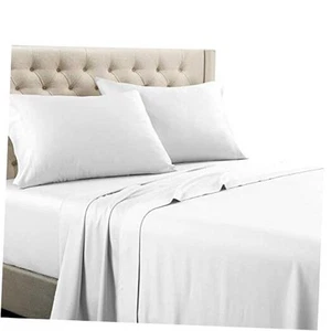 Solid 600 Thread Count, 100-Percent Cotton Split King Sheets for Adjustable - Picture 1 of 4