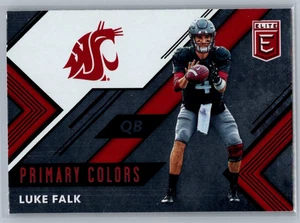 Luke Falk #10, Primary Colors, WSU Cougars, 2018 Panini Elite - Picture 1 of 2