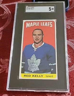1964-65 Topps Hockey Tall Boy  Red Kelly #44 (SGC 5) - Image 1 of 3