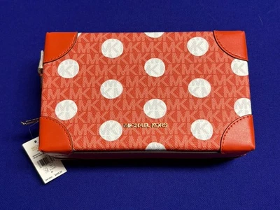 Michael Kors Jeanie pequeno logotipo bolinhas tronco tiracolo novo com etiquetas argila vermelha laranja - Imagem 1 de 4