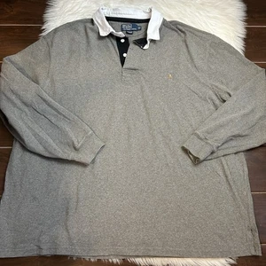De Colección Polo Ralph Lauren Rugby Camisa Para Hombres 3XB Gris Poni Logo Preppy Clásica - Imagen 1 de 4