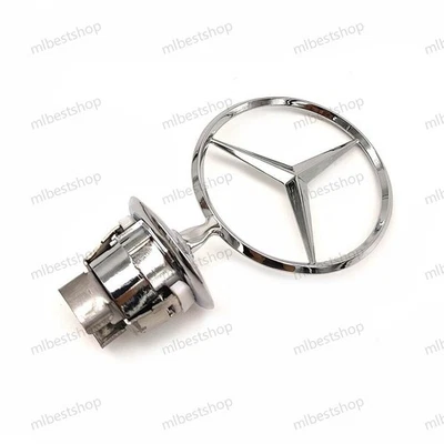 Silver. Front. Hood.Ornament.Mounted.Star.Emblem.FitS Mercedes-Benz  C.E.S.AMG. Foto 1 de 4