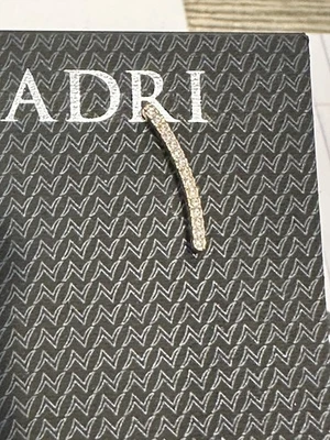 Nadri SINGLE curved Bar Climber Earring In Gold Tone- Left  Ear Only - Image 1 of 3