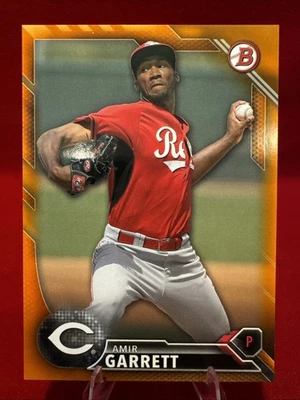 2016 Bowman Chrome Prospects  Amir Garrett ORANGE Refractor 18/25 #BCP99. *B7 - Image 1 of 2