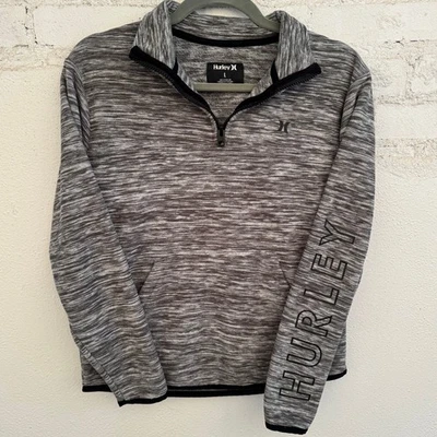 Hurley Niños Gris Mármol Polar Polar Cremallera Cuarto Chaqueta Pullover Sudadera Foto 1 de 4