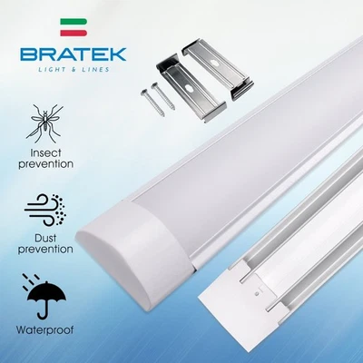Plafoniera LED Reglette a Barra Piatta Soffitto Parete 60 120 150 cm Risparmio - Image 1 of 4