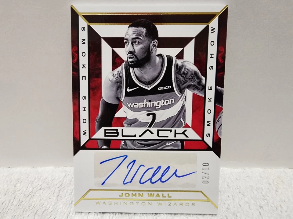 2023-24 帕尼尼黑色篮球约翰·沃尔烟秀签名球衣 #'d 2/10! — 第 1/2 张图片