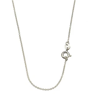 925 Sterling Silver Fine Cable Chain Necklace ITALY - Picture 1 of 2