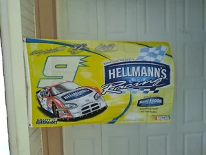 HELLMANS RACING NASCAR #9 KASEY KAHNE NASCAR FLAG BANNER 2008 NEW - Picture 1 of 15