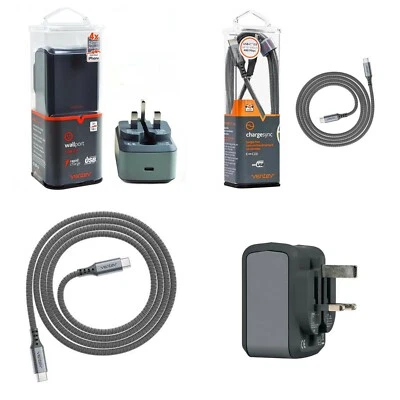 Ventev Charger Wallport 18W Rapid Fast UK Mains Plug And USB C to USB C Cable - Image 1 of 4