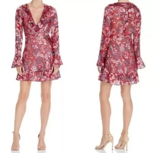 For Love & Lemons Cocktailkleid Gracie rot Blumendruck Small 290 $ - Bild 1 von 4
