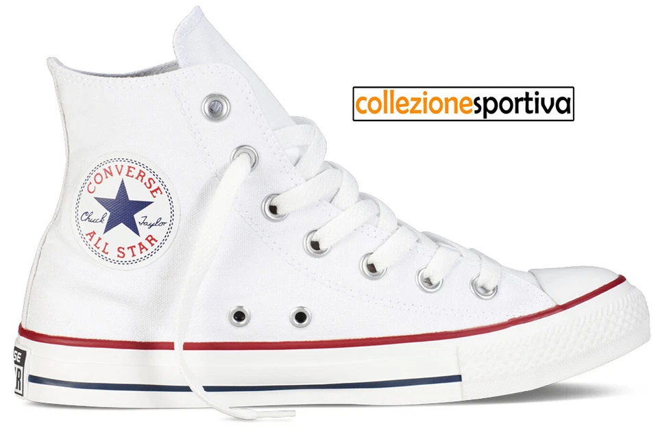 SCARPE CONVERSE ALTE CHUCK TAYLOR ALL STAR - M7650C col.bianco/bianco - Immagine 1 di 4