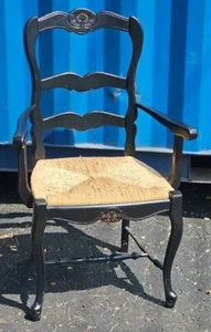 French Provincial Ladderback Armchair - Picture 1 of 3