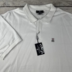 New Psycho Bunny Men’s Big Tall Classic Polo Shirt Sz 4XL White NWT MSRP $130 - Picture 1 of 9