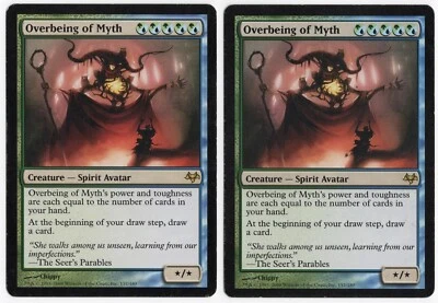 Overbeing of Myth x2 2x 2008 Eventide Multi-Color Rare Creature MTG SP - NM AZ1 - Image 1 of 2