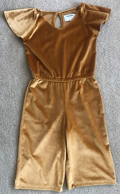 Mono corto de terciopelo dorado amarillo mostaza talla 5 (XS) talla 5 (XS) para niñas Foto 1 de 4