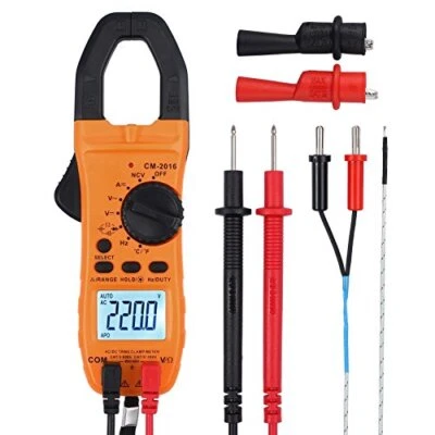 CAMWAY Portable Clamp Meter Digital 6000 Counts AC/DC Current TRMS AMP OHM  — 第 1/4 张图片