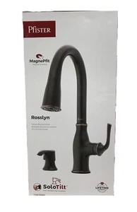 Pfister Rosslyn Single Handle Pull Down Sprayer Kitchen Faucet in Tuscan Bronze - Picture 1 of 2