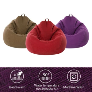 Bean Bag Chair Cover Sofa Couch Cover No Filler Washable Lazy Sofa Bed Cover - Picture 1 of 12